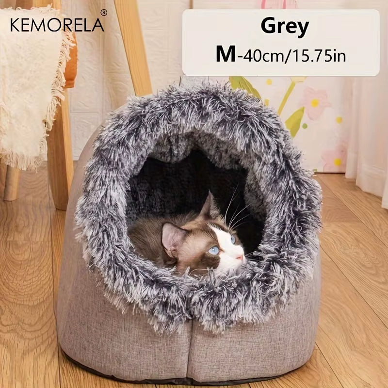 Cozy Up Your Cats This Winter with the Self-Warming Cat Bed - Perfect for Small to Medium Felines!