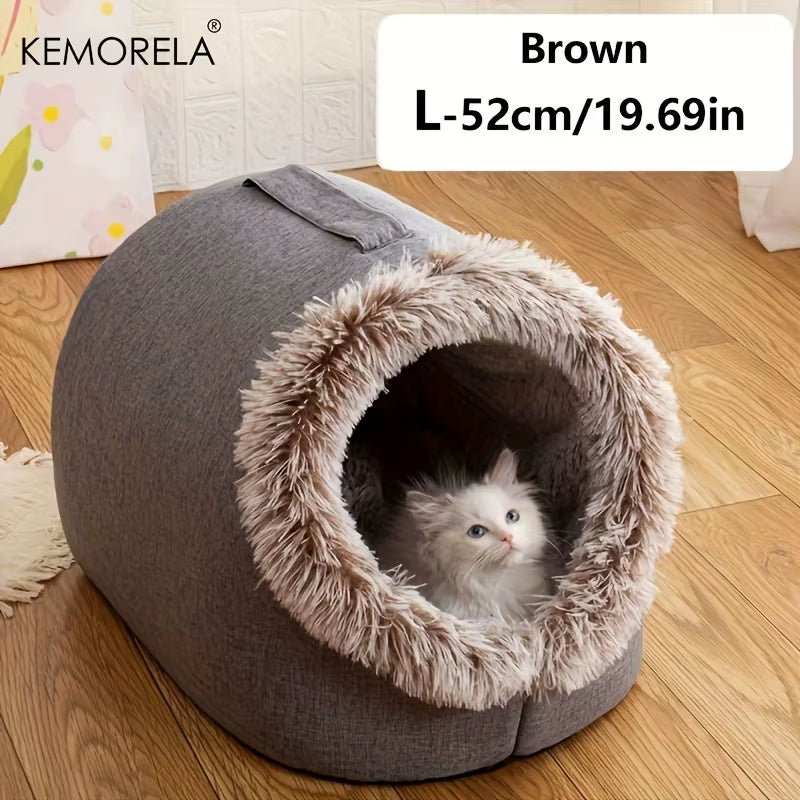 Cozy Up Your Cats This Winter with the Self-Warming Cat Bed - Perfect for Small to Medium Felines!