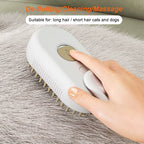 3-In-1 Dog Hair Brush Cat Hair Brush Electric Pet Cleaning Brush Steam Spray Brush Massage Hair Removal Comb anti Flying Brush