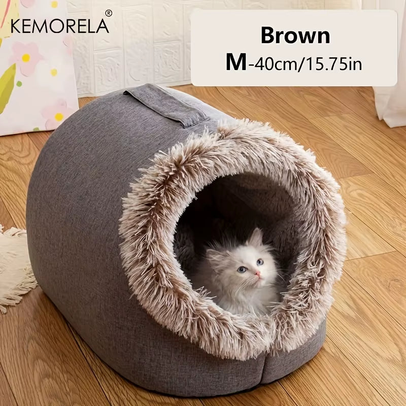Cozy Up Your Cats This Winter with the Self-Warming Cat Bed - Perfect for Small to Medium Felines!