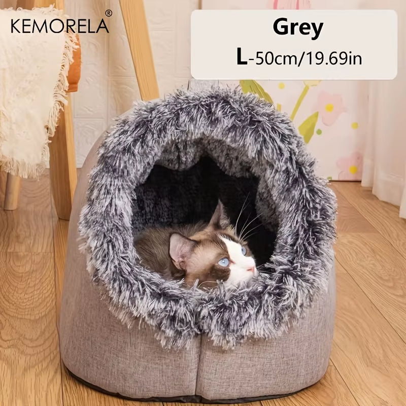 Cozy Up Your Cats This Winter with the Self-Warming Cat Bed - Perfect for Small to Medium Felines!